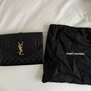 YVES SAINT LAURENT ENVELOPE FLAP POUCH